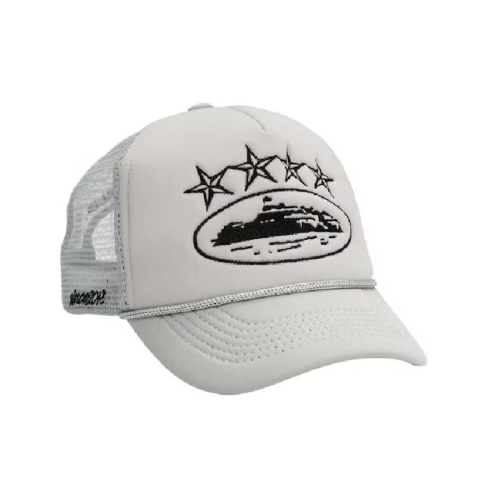 Casquette Trucker Corteiz 4Starz Alcatraz Gris