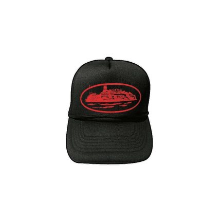 Corteiz Hat Trucker Alcatraz “black/red