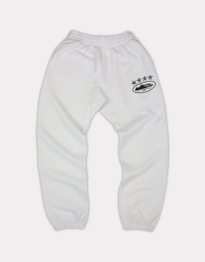 Pantalon de survêtement Corteiz 4Starz Alcatraz blanc