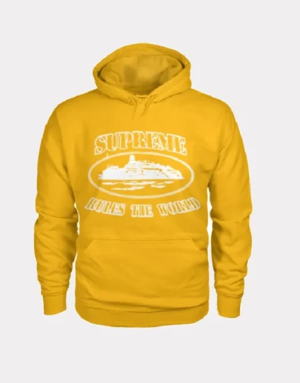 Sweat à capuche Corteiz X Supreme Jaune