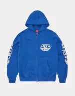 Sweat à capuche double zip Corteiz Gasolina Bleu Roi