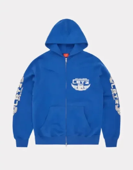 Sweat à capuche double zip Corteiz Gasolina Bleu Roi