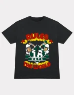 T-shirt de baseball Corteiz Rtw noir